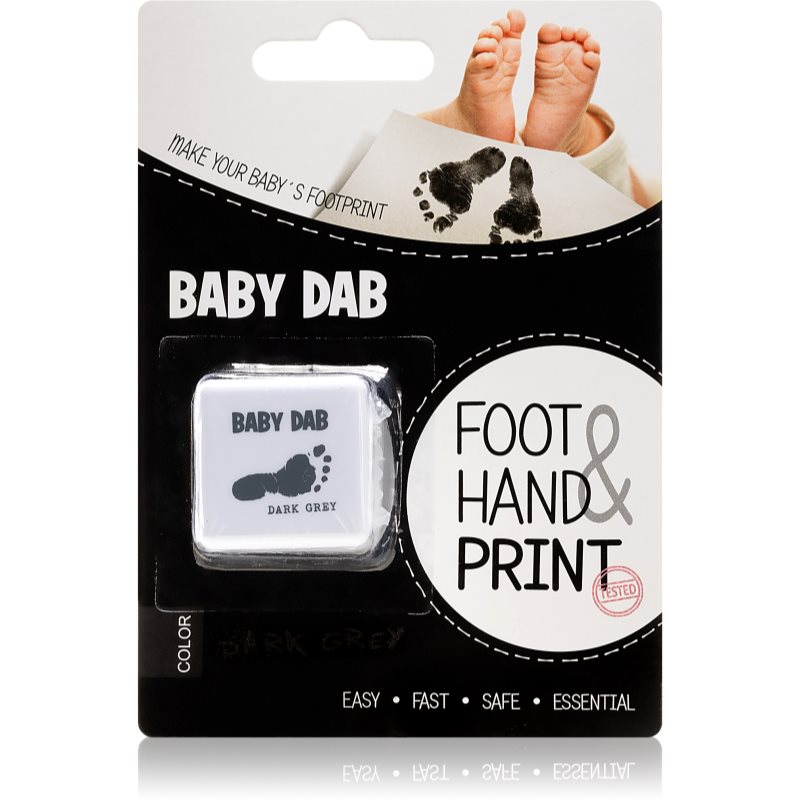 Baby Dab Foot & Hand Print Grey Farbe für Abdrücke von Kindern 1 St.
