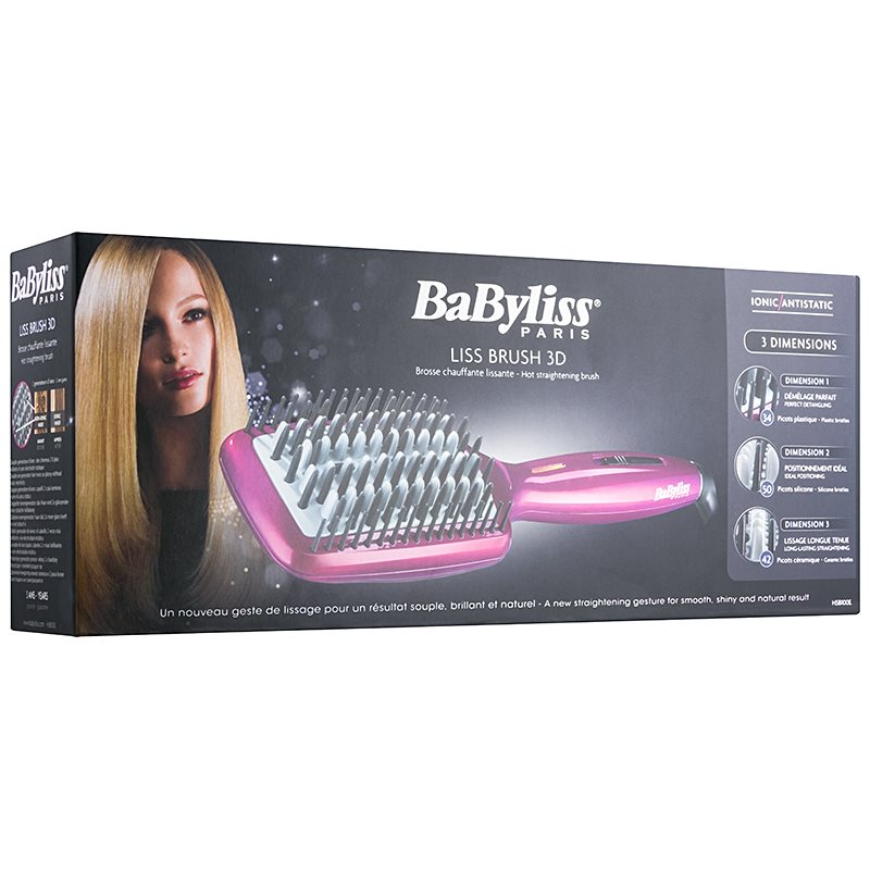 

BaByliss Liss Brush 3D HSB100E Термощітка для вирівнювання та розгладження волосся для волосся