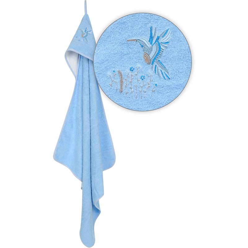 Babymatex Robin Towel With Hood Blue 80x80 Ml