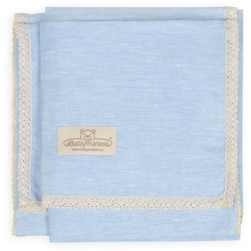 Babymatex Linen antklodė vaikams Blue 75x100 cm