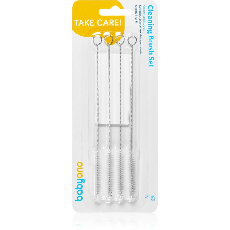 BabyOno Take Care Straws and Tubes Cleaning Brushes kartáč na čištění 4 ks