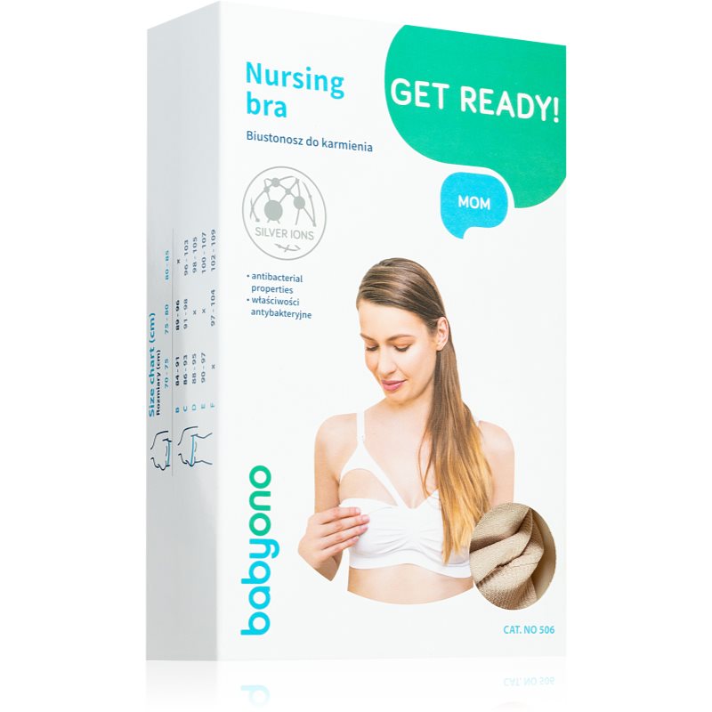 BabyOno Get Ready Mom Nursing Bra бюстгальтер для вагітних та для годування Neutral E80 - 85 1 кс