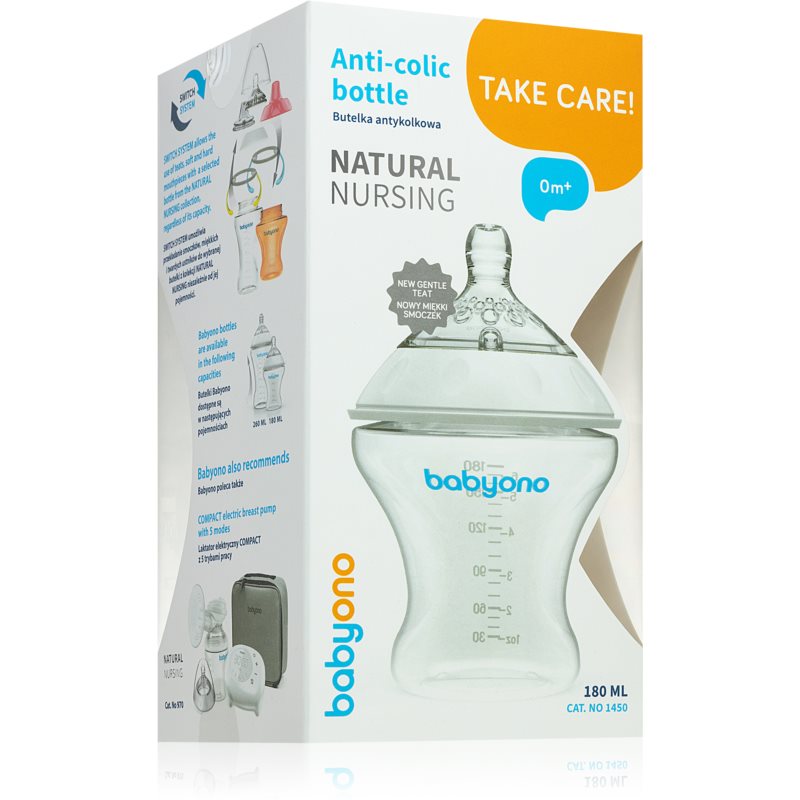 BabyOno Take Care Babyflasche Anti-Colic 0m+ 180 ml