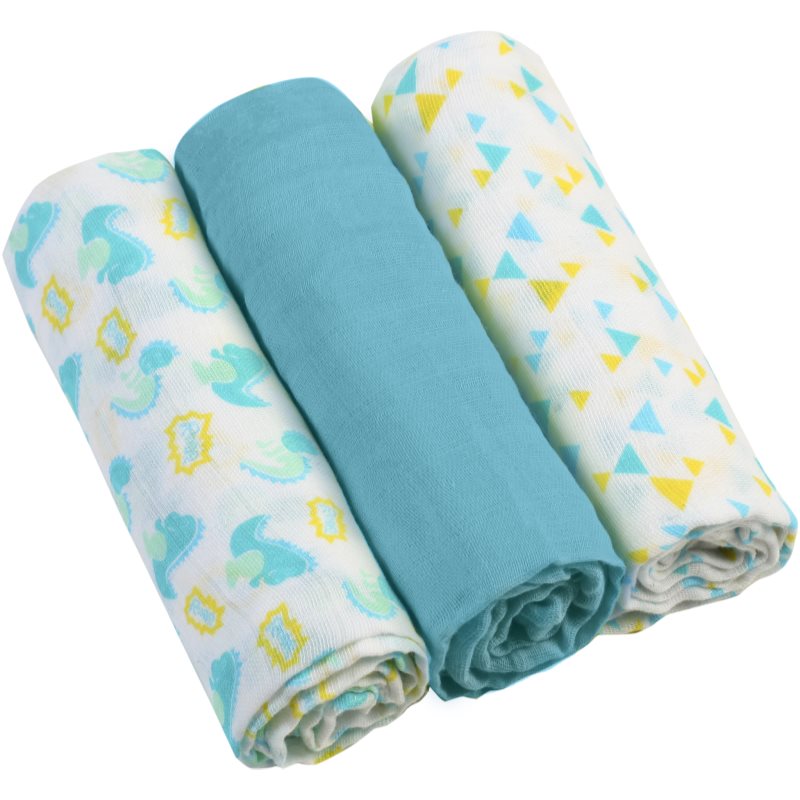 BabyOno Diaper Super Soft mosható pelenkák Blue 70 × 70 cm 3 db