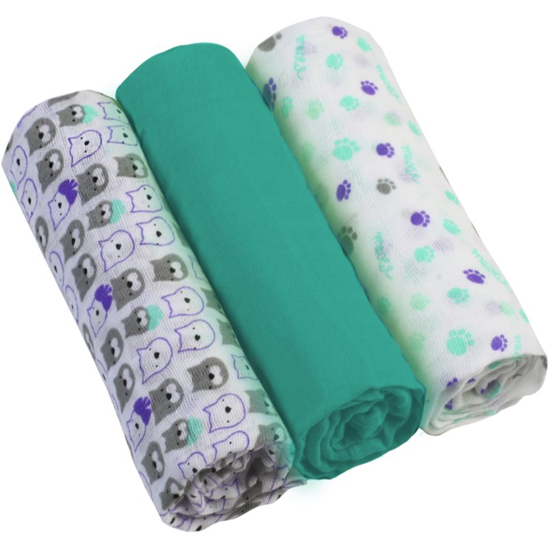 BabyOno Diaper Super Soft текстильні підгузки Mint 70 × 70 Cm 3 кс