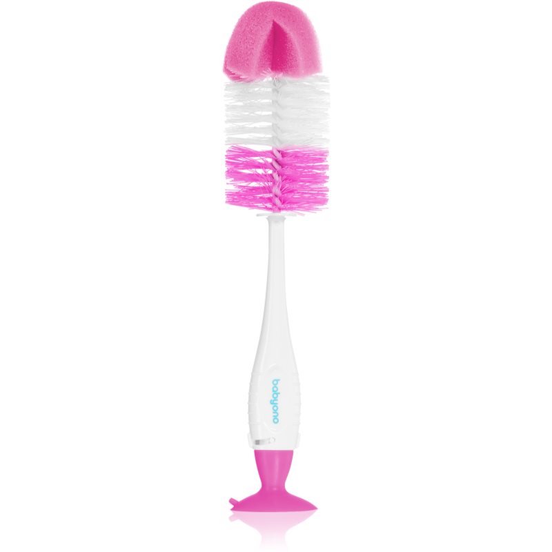 E-shop BabyOno Take Care Brush for Bottles and Teats kartáč na čištění 2 v 1 Pink 1 ks