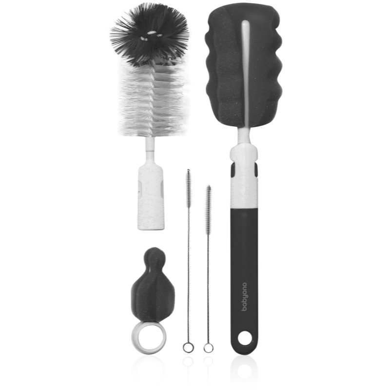 BabyOno Brush Set kartáč na čištění láhví a saviček Grey 1 ks