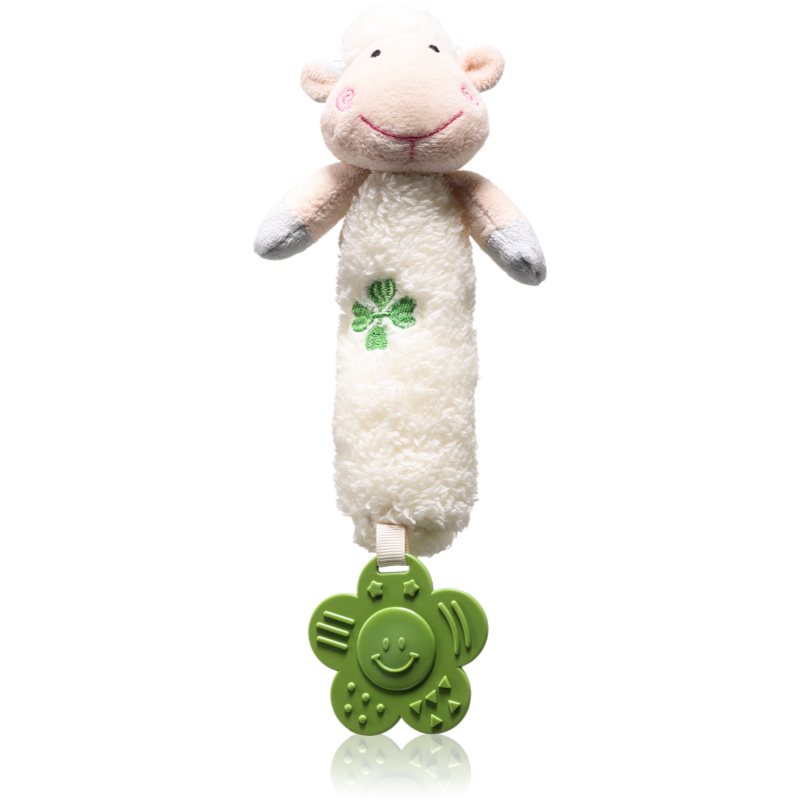 BabyOno Squeaky Toy Sweet Lambie pískací hračka s kousátkem 1 ks