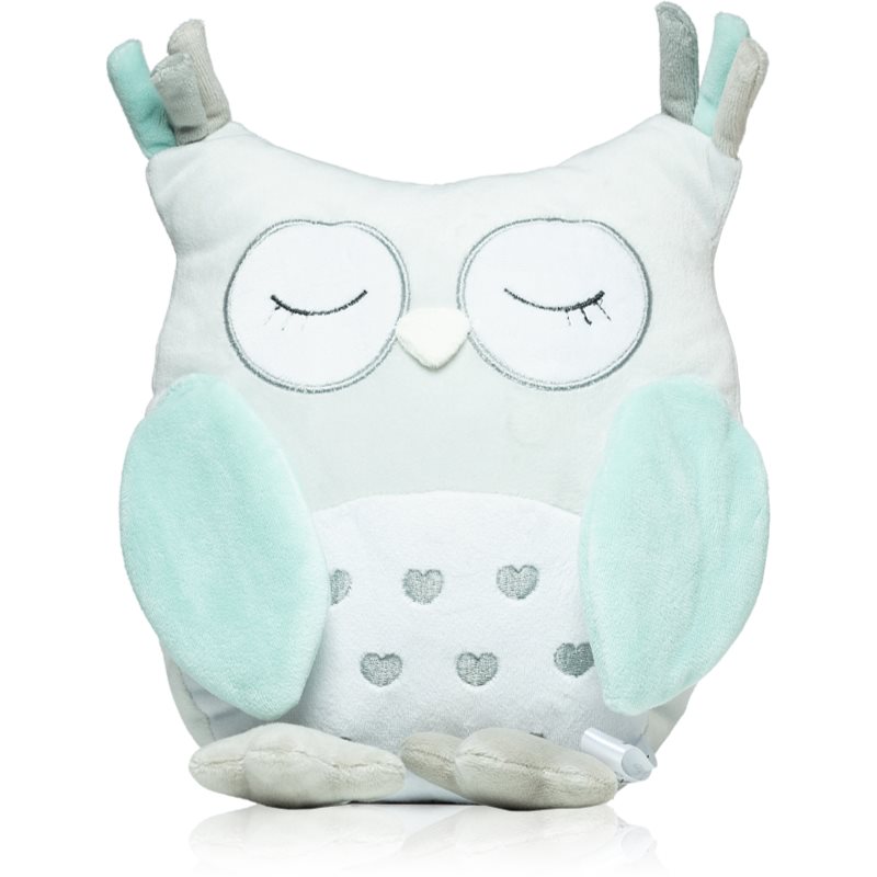BabyOno Have Fun Owl Sofia plyšová hračka s hrkálkou Blue 1 ks