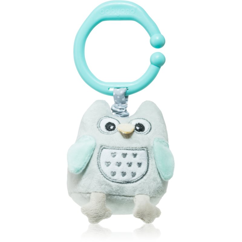 BabyOno Have Fun Musical Toy for Children контрастна играчка за окачане с мелодия Owl Sofia Blue 1 бр.