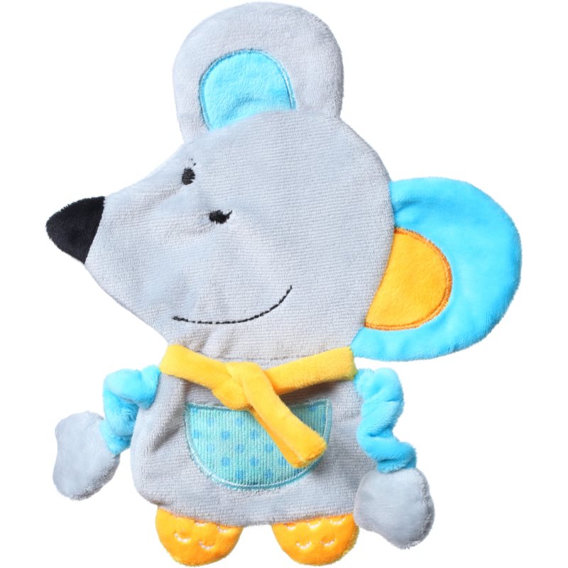 BabyOno Have Fun Cuddly Toy for Babies hebký mazlíček s kousátkem Mouse Kirstin 1 ks