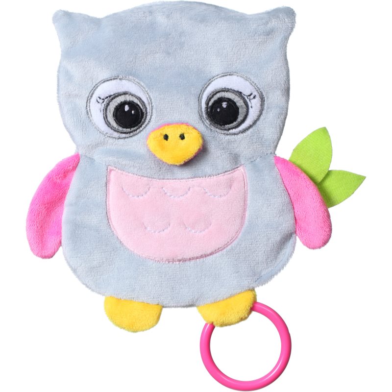 E-shop BabyOno Have Fun Cuddly Toy for Babies hebký mazlíček s kousátkem Owl Celeste 1 ks