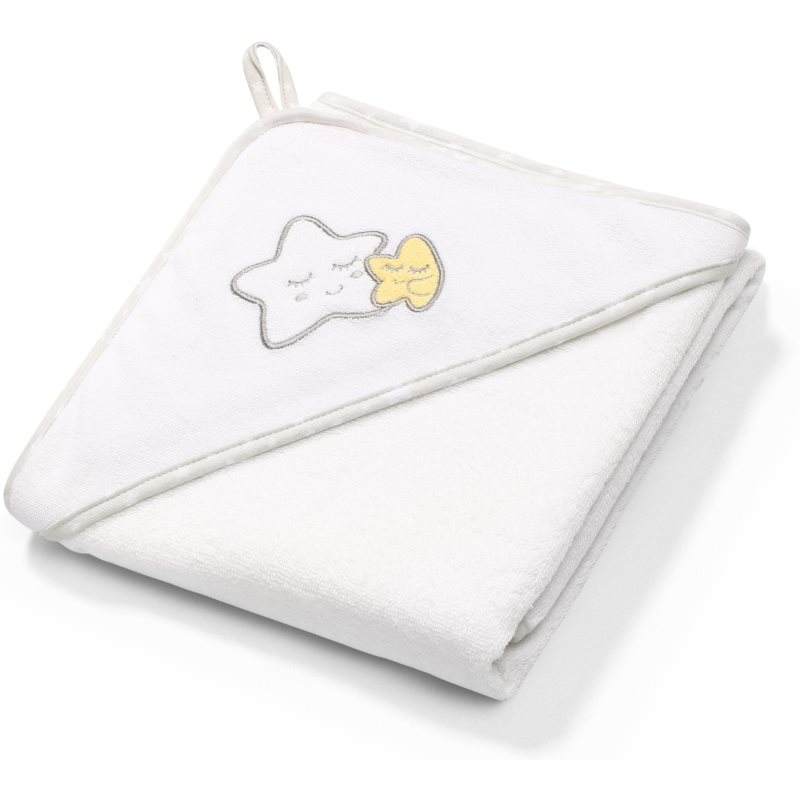 BabyOno Towel osuška s kapucí 76 x 76 cm White 1 ks