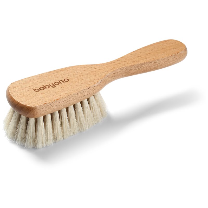 BabyOno Take Care Brush with Natural Bristles hairbrush for children from birth 1 pc
