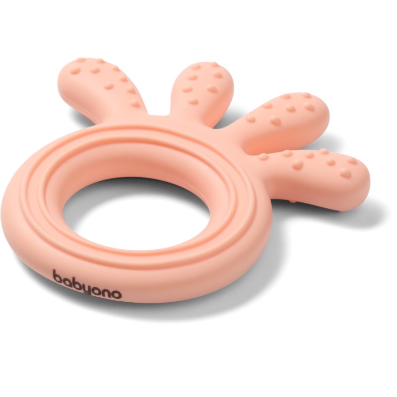 BabyOno Be Active Silicone Teether Octopus grizalo Pink 1 kos