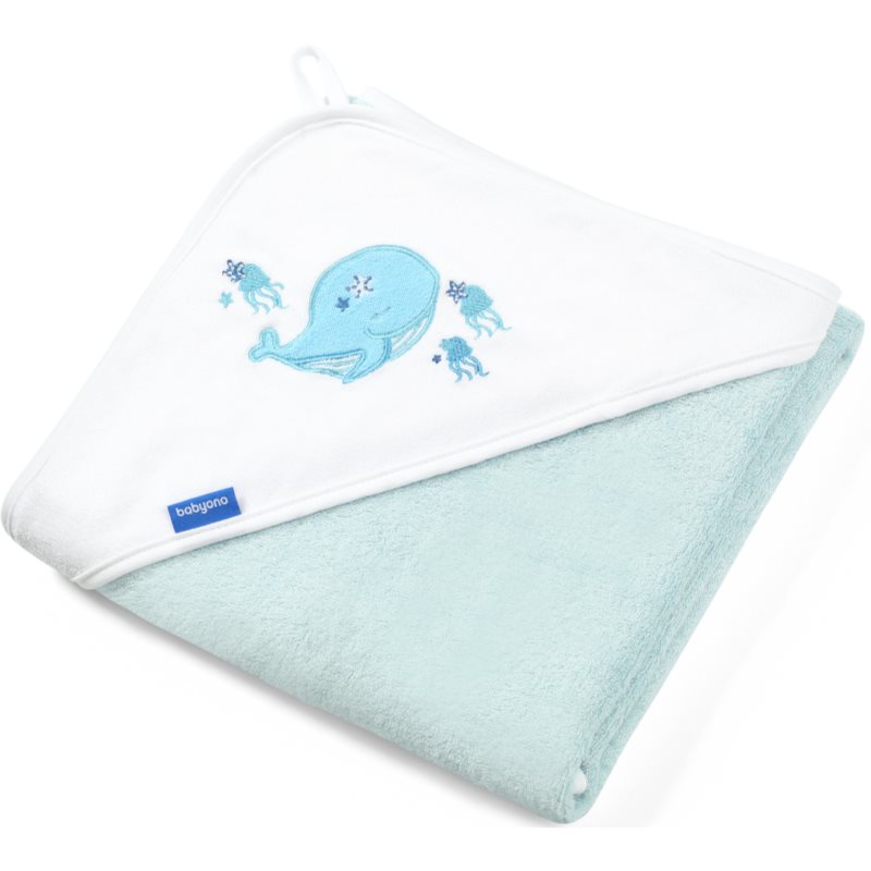 BabyOno Take Care Bamboo Towel банний рушник з капюшоном Blue 85x85 см