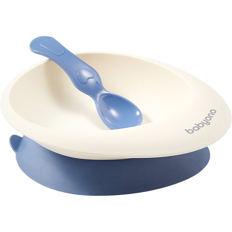 BabyOno Be Active Bowl with a Spoon dinnerware set Blue 6 m+ 1 pc
