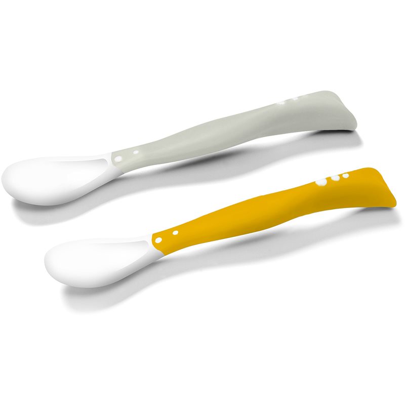 BabyOno Be Active Flexible Spoons ложка Grey/Yellow 2 кс