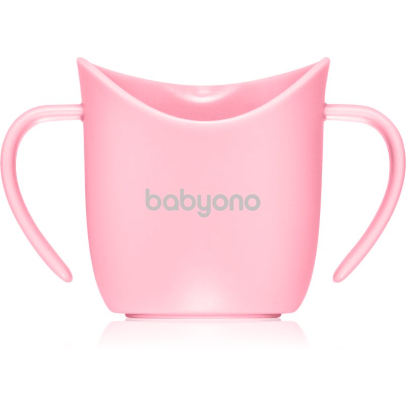 BabyOno Be Active Ergonomic Training Cup otroški lonček z ročaji Pink 6 m+ 120 ml