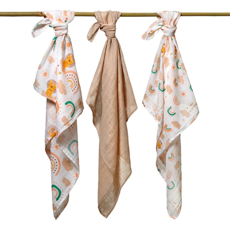 BabyOno Take Care Muslin Diapers Stoffwindeln Beige 3 St.