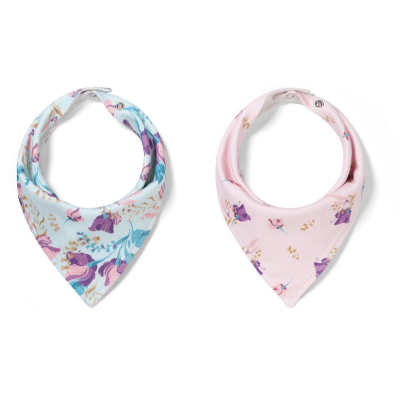 BabyOno Be Active Bandana Bib Lätzchen für Kinder ab der Geburt Floral 2 St.
