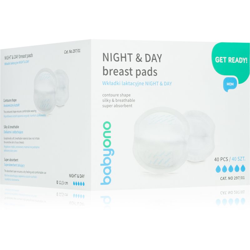 BabyOno Get Ready Night & Day jednorázové vložky do podprsenky 40 ks
