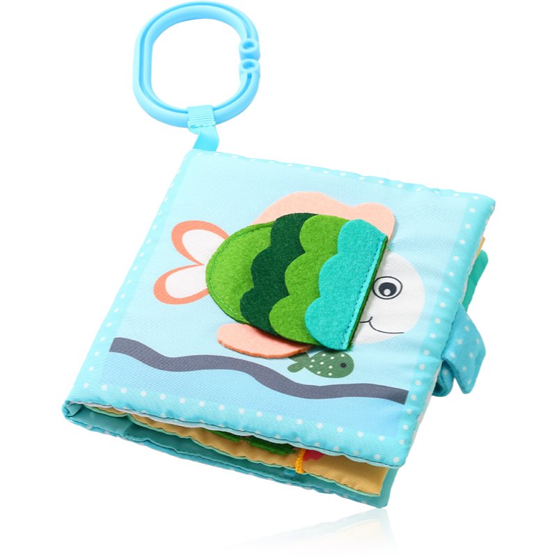 BabyOno Reversible Sensory Cloth Book 0m+ kontrastní edukativní knížka Sea world 1 ks