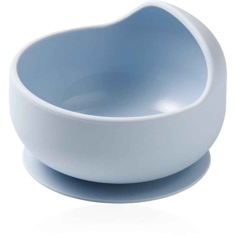 BabyOno Siilicone Plate 6m+ silikonová miska s přísavkou 6 m+ Blue 1 ks