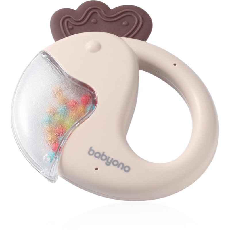 BabyOno Rattle 3m+ chrastítko Parrot 1 ks