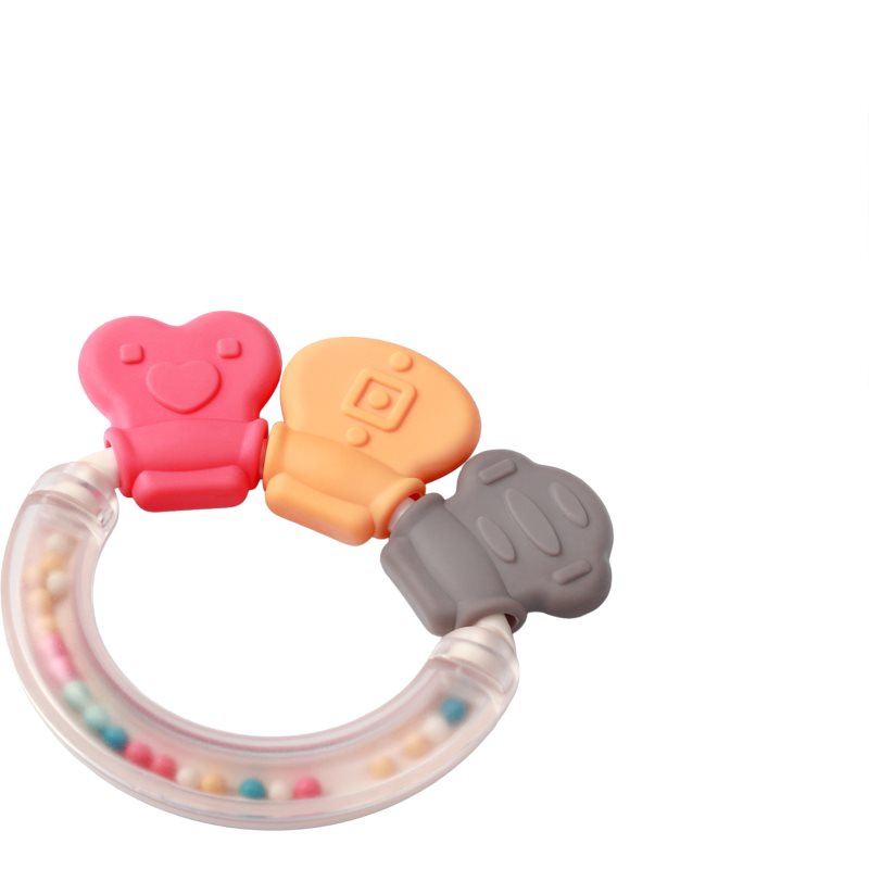 BabyOno Rattle With Teether 3m+ kousátko s chrastítkem Shapes 1 ks