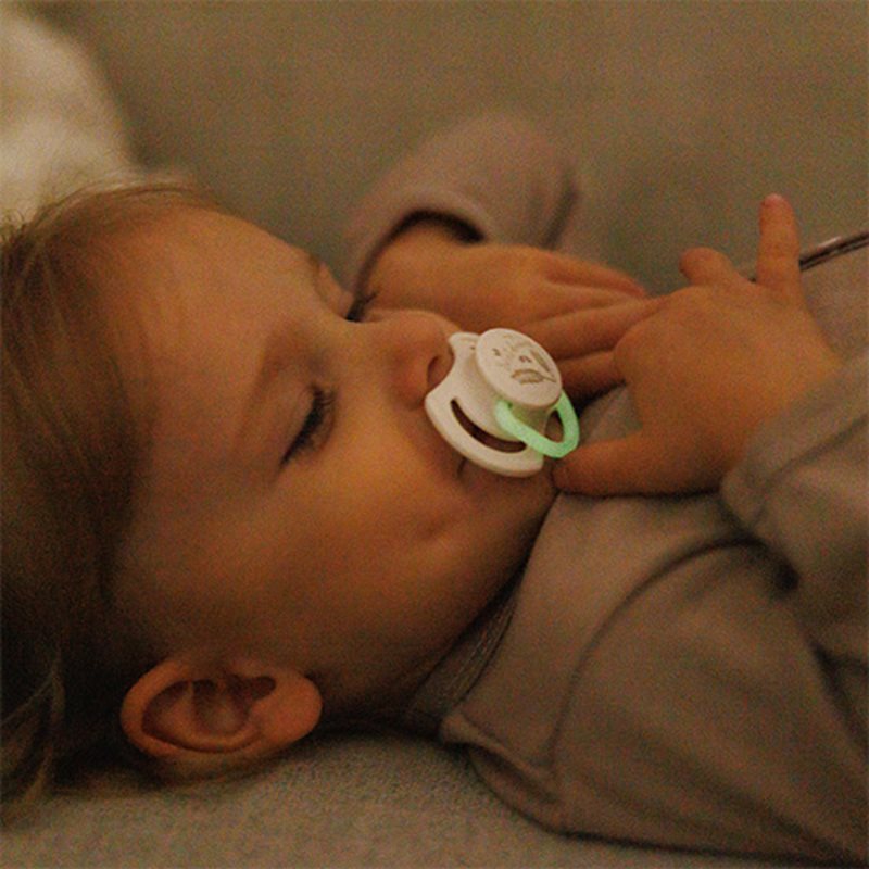 BabyOno Take Care Symmetrical Silicone Soothers dudlík Day & Night 18m+ 2 ks (obrázek 6)