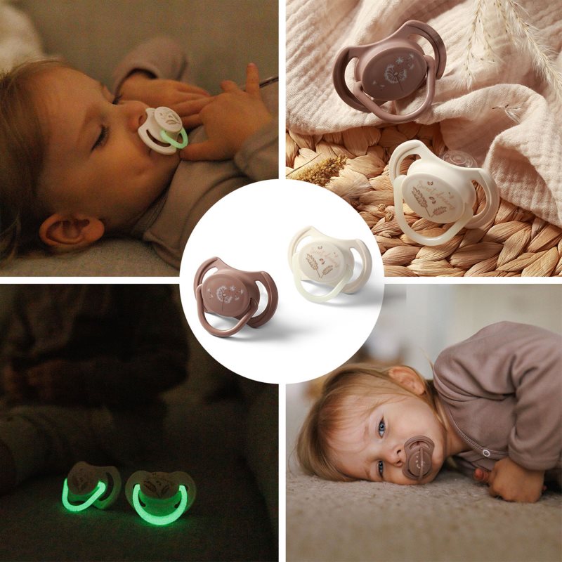 BabyOno Take Care Symmetrical Silicone Soothers dudlík Day & Night 18m+ 2 ks (obrázek 10)