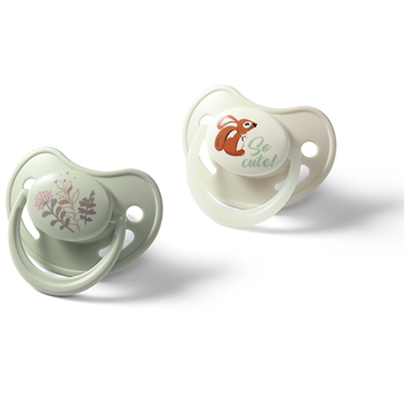 BabyOno Take Care Anatomical Silicone Soothers Schnuller Day & Night 6-18m 2 St.
