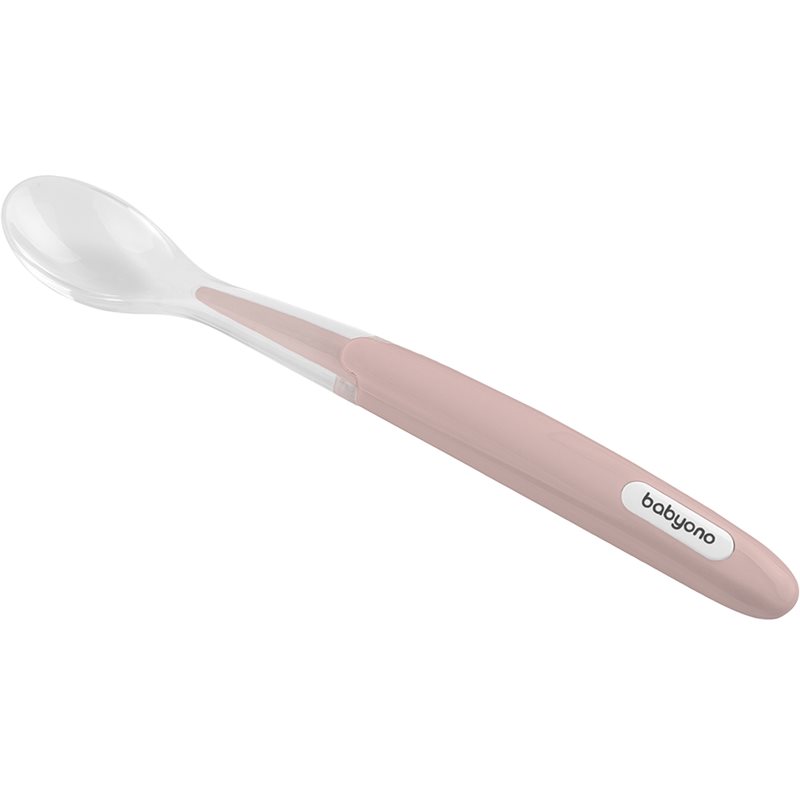 BabyOno Be Active Soft Spoon žlička Pink 6 m  1 kos