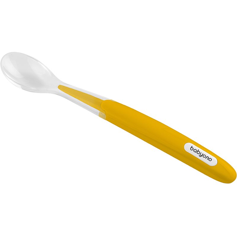 BabyOno Be Active Soft Spoon lžička Yellow 6 m+ 1 ks