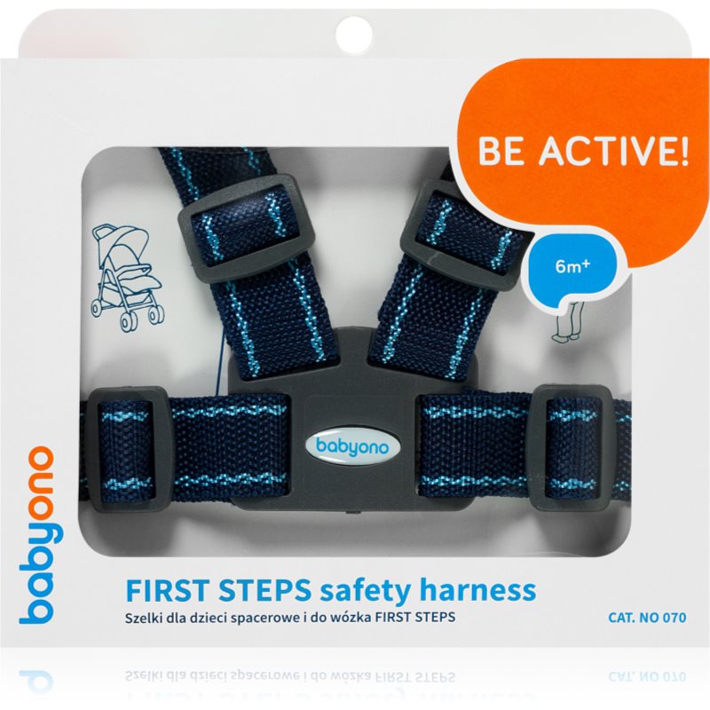 BabyOno BabyOno Be Active Safety Harness First Steps αξεσουάρ μαλλιών για παιδιά Dark Blue 6 m+ 1 τμχ