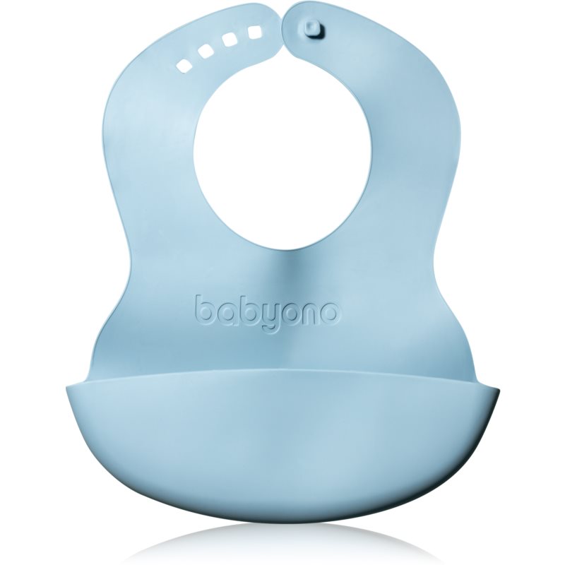 BabyOno Be Active Soft Bib With Adjustable Lock нагрудник Blue 6 M+ 1 кс