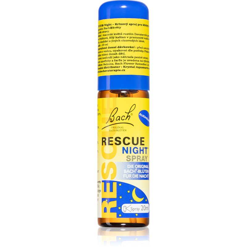 Bach® Flower Remedies RESCUE® Night® sprej sprej při potížích se spánkem a usínáním 20 ml koupíte na Notino.cz