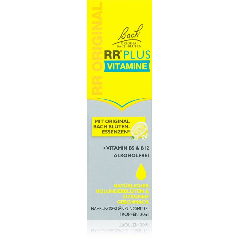 Bach® Flower Remedies RR® Plus vitamine kapky pro podporu duševní rovnováhy příchuť Lemon 20 ml