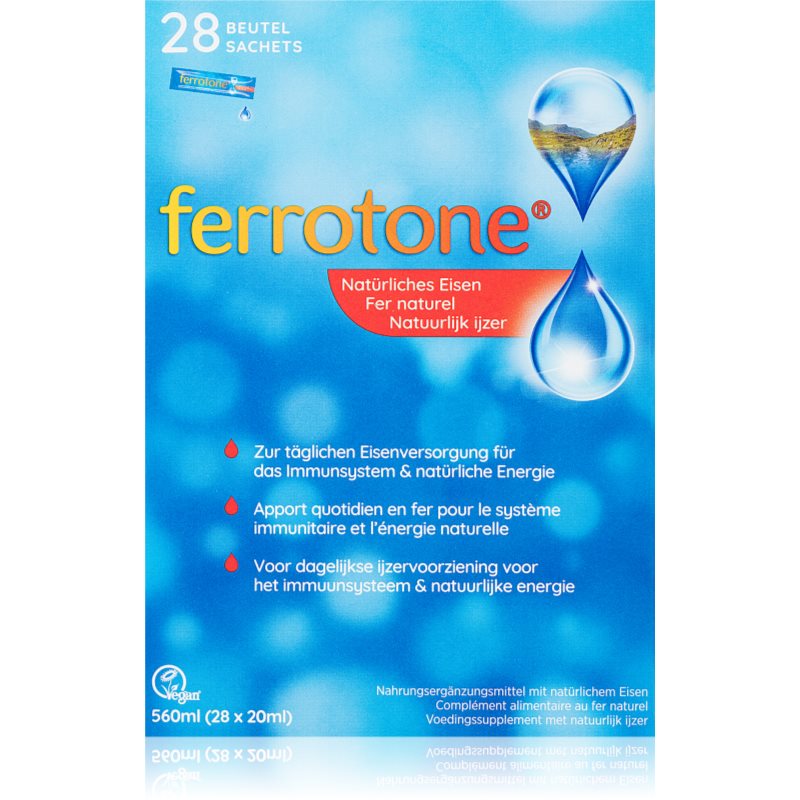 FERROTONE® Prírodný zdroj železa vrecúška s obsahom železa 28 ks