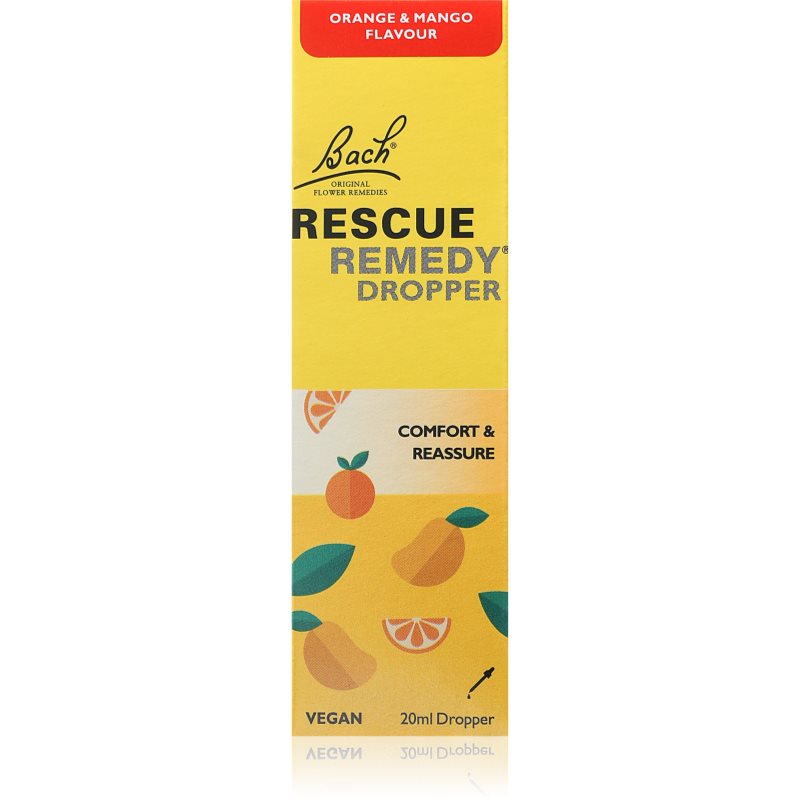 Bach® Flower Remedies RESCUE® Remedy kapky pro vaši pohodu příchuť Mango & Orange 20 ml