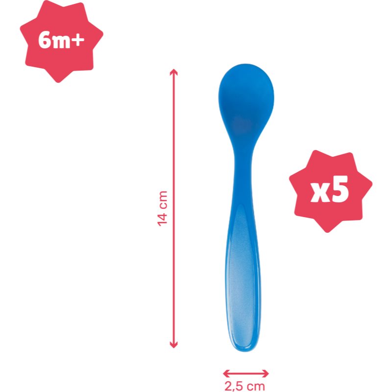 Badabulle Baby Spoons Spoon 4 M+ 5 Pc