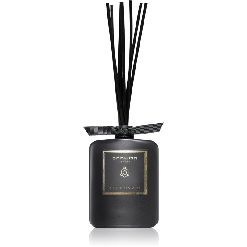 Bahoma London Obsidian Black Collection Patchouli & Musk aroma difuzér s náplní 100 ml