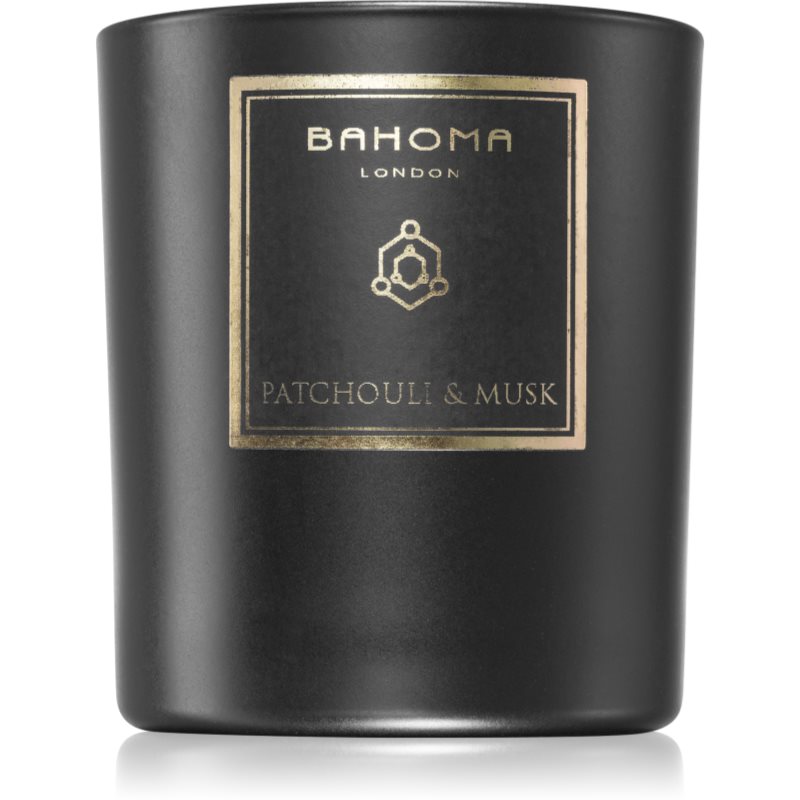 Bahoma London Obsidian Black Collection Patchouli & Musk Aроматична свічка 220 гр