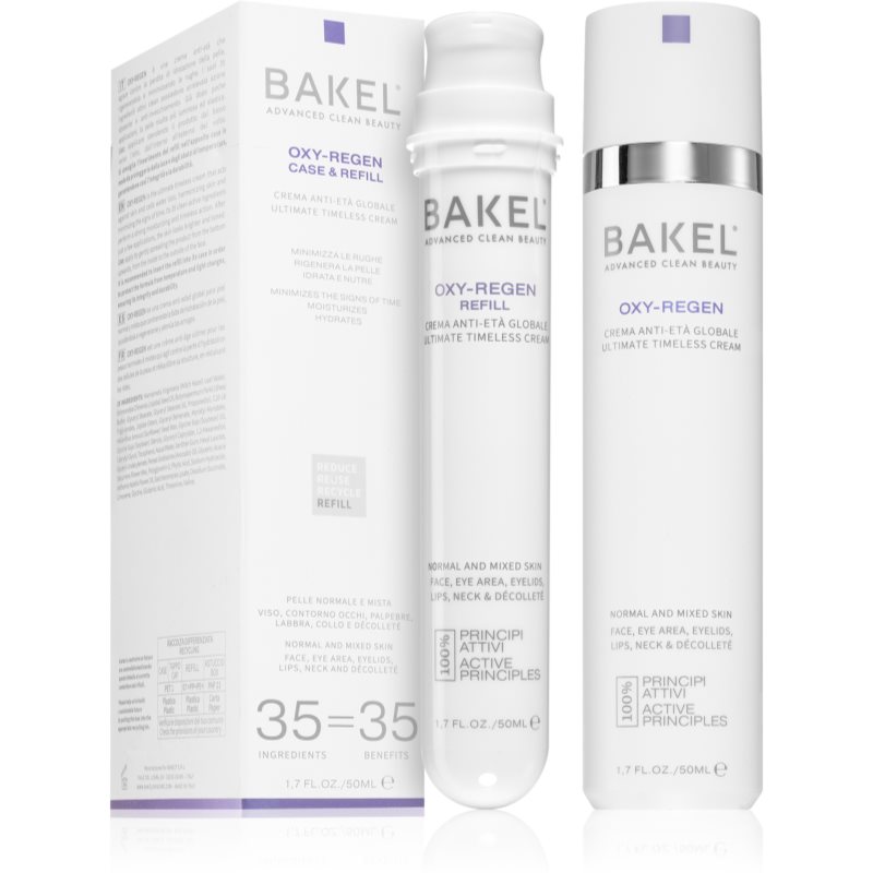 Bakel Oxy-Regen Case & Refill intenzívny hydratačný krém proti starnutiu pleti + náhradná náplň 50 ml