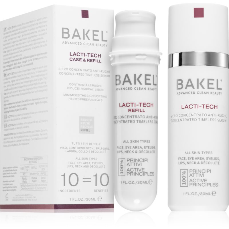 Bakel Lacti-Tech Case & Refill концентрована сироватка проти старіння шкіри + флакон-наповнення 30 мл