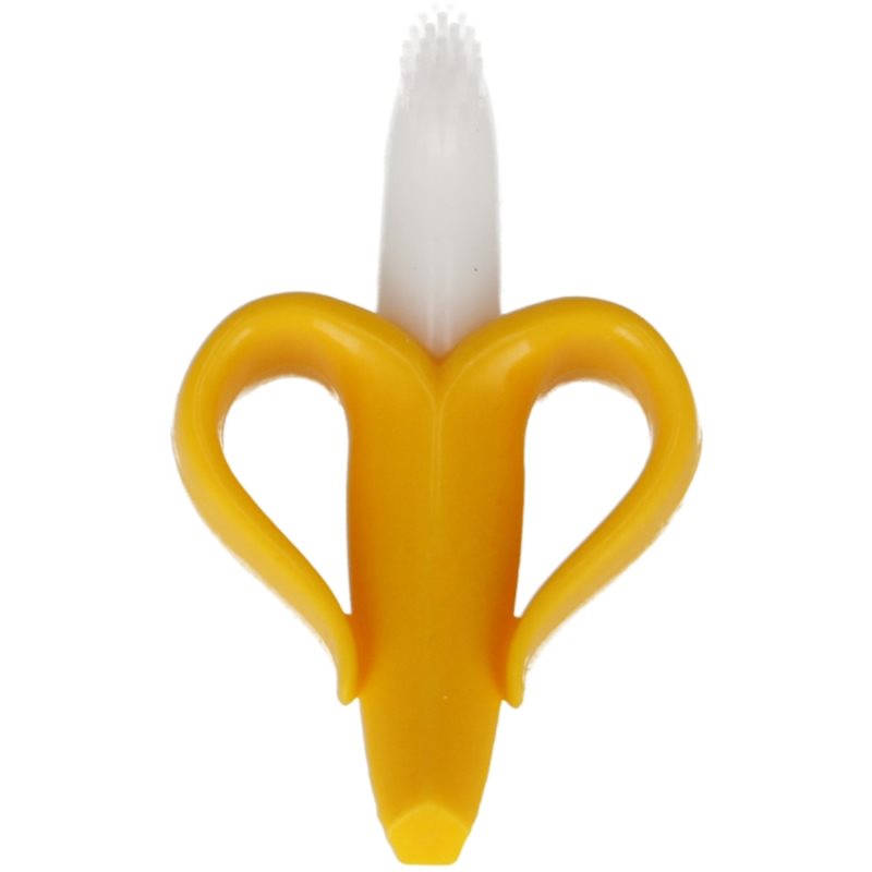 Bam-Bam Teether силіконова зубна щітка з прорізувачем 4m+ Banan 1 кс