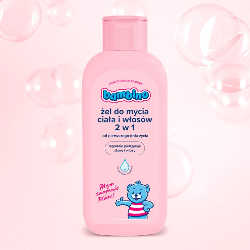 Bambino Baby Body & Hair 2-in-1 Shampoo And Cleansing Gel For Children From Birth 400 Ml
