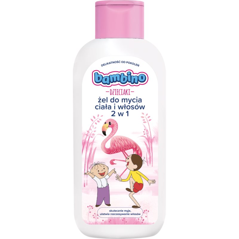 Bambino Kids Bolek and Lolek sprchový gel a šampon 2 v 1 Flamingo 400 ml