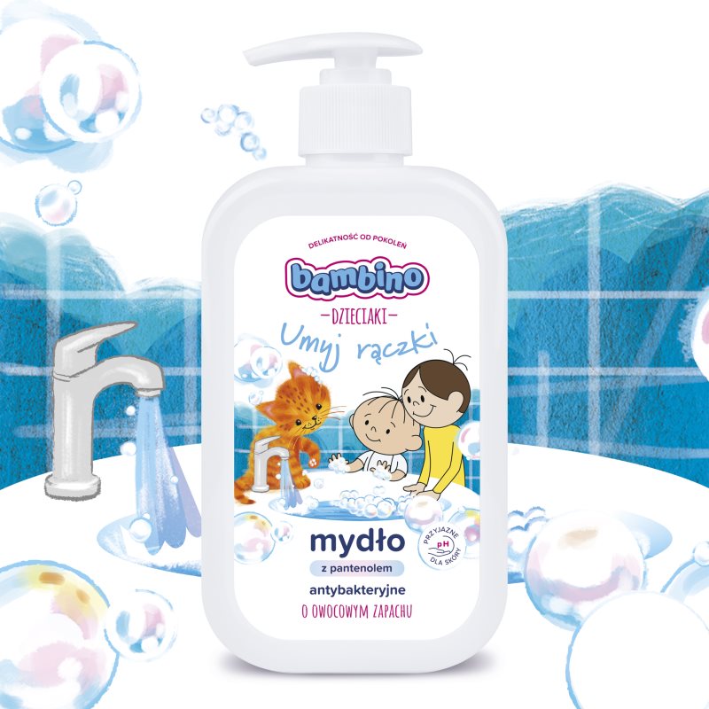 Bambino Kids Wash Your Hands рідке мило для рук для дітей 500 мл